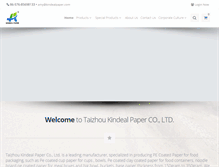 Tablet Screenshot of kindeal-paper.com